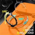 thumbnail image 3 of Case for iPhone 17 Pro Max 6.9-inch, Built In Slide Camera Cover & Rotatable Kickstand Sliding Ring Heavy Duty ShockProof Protective Case for iPhone 17 Pro Max,Orange,For iPhone 17 Pro Max, 3 of 10
