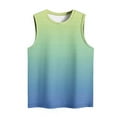 thumbnail image 4 of ZQGJB Womens Summer Sleeveless Tank Tops Casual Tie Dye Gradient Print Round Neck Graphic Tunic Blouse Loose Lightweight Comfy Camisole Vest Top Mint Green XXXXXL, 4 of 4