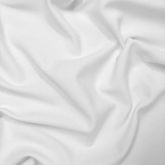 Scuba Double Knit Stretch Polyester (58/60 Inch) Fabric By The Yard - For Sewing Apparel, Accessories, & Décor - White (1 Yard)