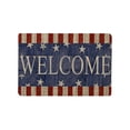 thumbnail image 1 of Welcome Mat Outdoor Indoor 40 cm x 60 cm Patriotic Flag Design Rubber Backing Polyester Doormat For 4th Of July Independence Day, 1 of 6