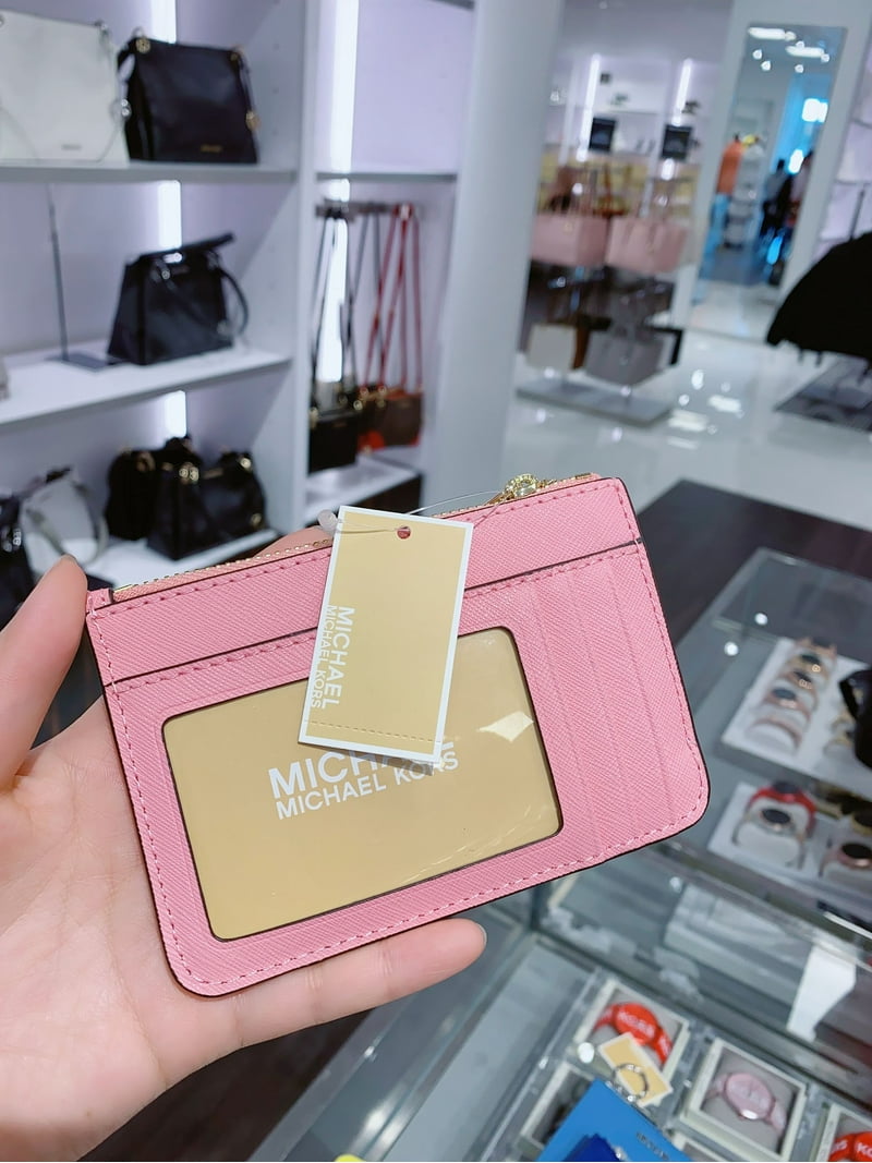 Michael Kors Coin Pouch, ID Card Holder, Saffiano Leather