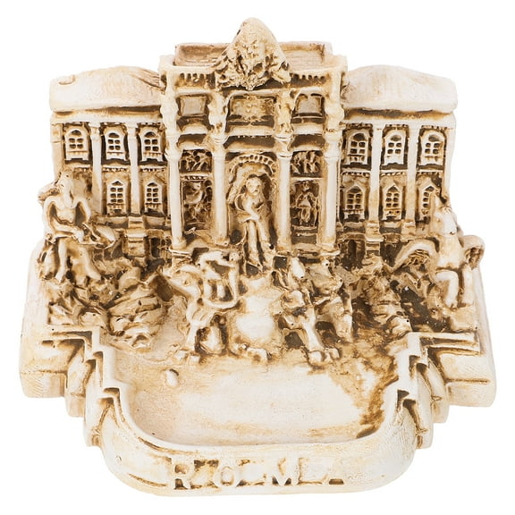 DEEPCRAFF Trevi Fountain Miniature Resin Living Room Desktop Decoration 1Pack 2.8X2.2X1.9In