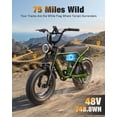 thumbnail image 3 of Actbest Blaze Plus Electric Bike for Adults, 16''x 4.0" Retro Fat Tire Ebike, Peak 750W 20-70 Miles 48V 15.6Ah Full Suspension, Fat Tire Electric Bicycle, 3 of 7