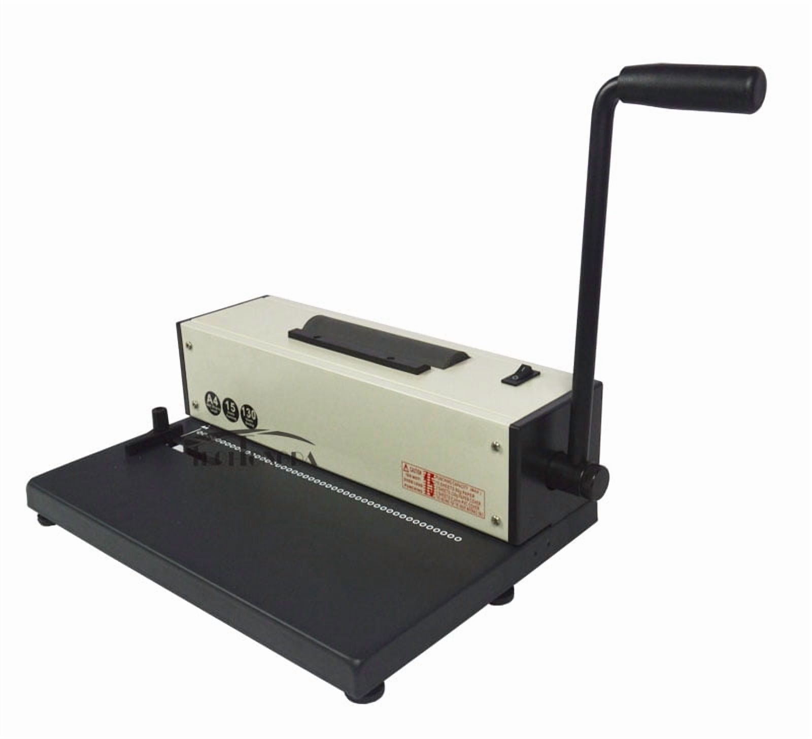 PreAsion Metal Based Spiral Coil Round Binding Machine Binder Electric Inserter with Spiral Cutter 110V