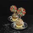 thumbnail image 3 of Scheam Red Green Firework Cupcake Toppers Sparkle Tinsel Cake Picks Food Fruit Toothpicks Cocktail Stirrers Foil Tassel Cake Decorations for Christmas New Year Wedding Party 30 Pcs, 3 of 7