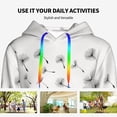 thumbnail image 4 of Honeii Dandelion Blowing In The Wind Pattern Womens Oversized Hoodies Long Sleeve Sweatshirts Pullover Fall Outfits with Pocket-Large, 4 of 7