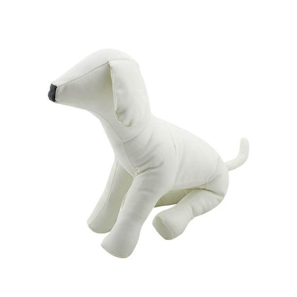 Maniquíes de cuero PU para perros, maniquí de exhibición de ropa para mascotas, suministros para mascotas, modelos para perros Talla M Blanco Sunnimix Maniquí de perros