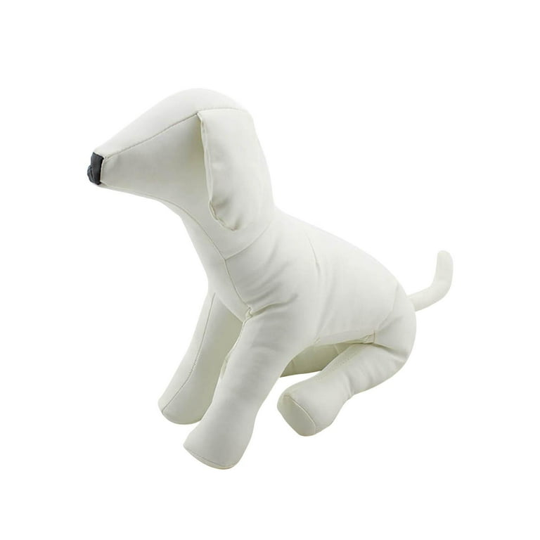 PU Leather Dog Mannequin Pet Supplies Soft Pet Display Mannequin M Size White, Size: Medium White