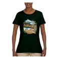 thumbnail image 2 of Paradise Surf Shack Marlin Pop Culture Womens Graphic T-Shirt, Forest Green, Small, 2 of 3