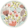 thumbnail image 5 of Unique Loom Whimsy Kids Collection Area Rug - Wildflowers (3' 3" Round Ivory/Light Blue) Perfect For Kids Bed Room/Nursery Room/Living Room/Class Room/Play Room, 5 of 5