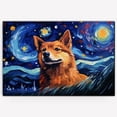 thumbnail image 3 of Swedish Vallhund Dog Canvas Van Gogh Starry Night Wall Art Gifts Canvas Wall Art Frame Music Artist Customized Canvas Framed Photo Art Work For The Bedroom(Gifts For Dog Lover ), 3 of 6