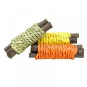 Forzero 3 PCS Apple Branch Sticks Chew Treats & Toy for Rabbit Guinea Pigs Chinchilla Hamster Sticks