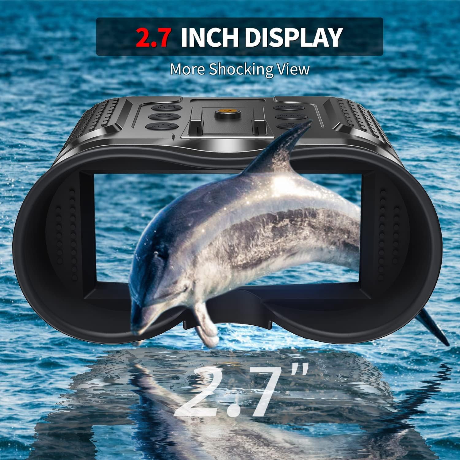 BekinTek 4K Helmet Mountable Night Vision Binoculars Head-mounted Telescope Rechargeable Goggles 7x IR Infrared Full Dark Observing Optics 8x Digital Zoom 4K Video 36M Photo Support 360P ENV Mode