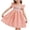 Pink, variant on CYRBOKO Girls Casual Dresses, A-line Comfy Summer Flutter Sleeve Midi Dresses Beige Size 5-6 T