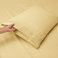 thumbnail image 3 of Clara Clark Twin Size Bed Sheets Set - Deep Pocket 3 Piece - 1800 Hotel Luxury Soft Double Brushed Microfiber, Vanilla Yellow, 3 of 7