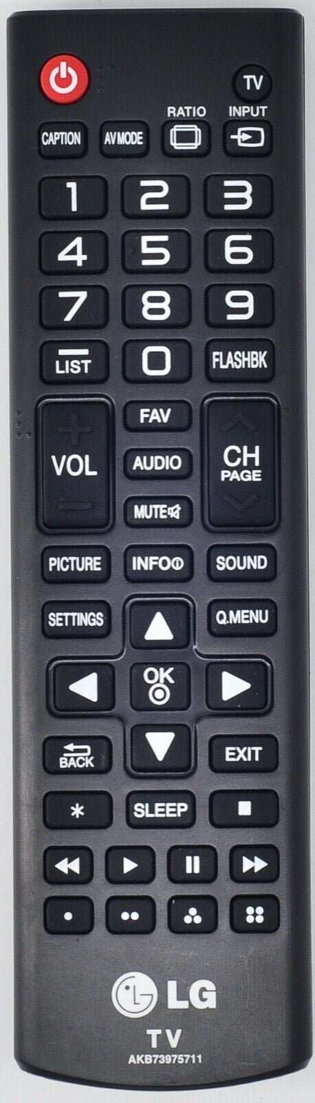 Remote Control for LG TV 55LN5200UB 60PN5300UF  60PN6500 