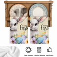 thumbnail image 5 of Happy Easter Kitchen Towels Set of 1, Spring Grey Bunny Colorful Eggs Flower Brown Absorbent Dish Towels for Kitchen, Microfiber Hand Towel, Quick Drying Tea Towel for Cleaning Decorative Dishcloths, 5 of 7