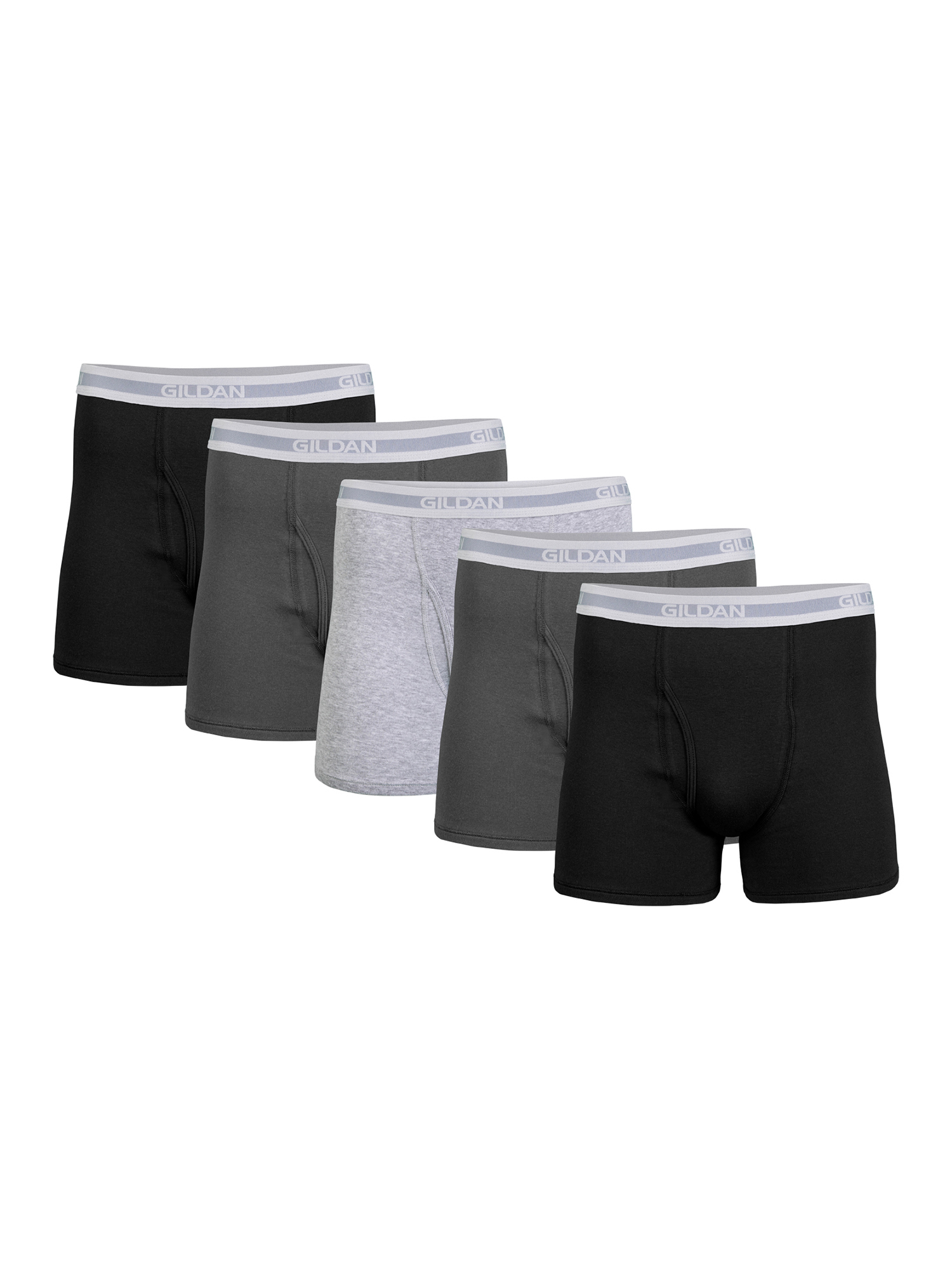 Gildan Men's Short Leg Boxer Briefs, 5-Pack photo 1