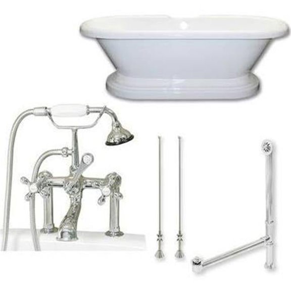 Cambridge Plumbing Acrylic 60'' x 29'' Freestanding Soaking Bathtub