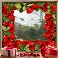 thumbnail image 2 of PEIBang 2 Sheets Valentines Day Rose Flower Window Decals,Hanging Vine Window Cling Stickers Flower Window Stickers for Wedding Party Home Decoration, 2 of 6