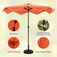 thumbnail image 4 of Alpha Joy 10FT Outdoor Patio Umbrella Solar LED Umbrella with Crank Handle, Orange, 4 of 7