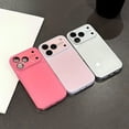 thumbnail image 3 of Solid Color Aurora Camera Protect Phone Case for iPhone (Yellow,iPhone 15 Pro), 3 of 6