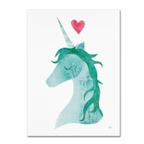 Trademark Fine Art 'Unicorn Magic II Heart' Canvas Art by Melissa Averinos