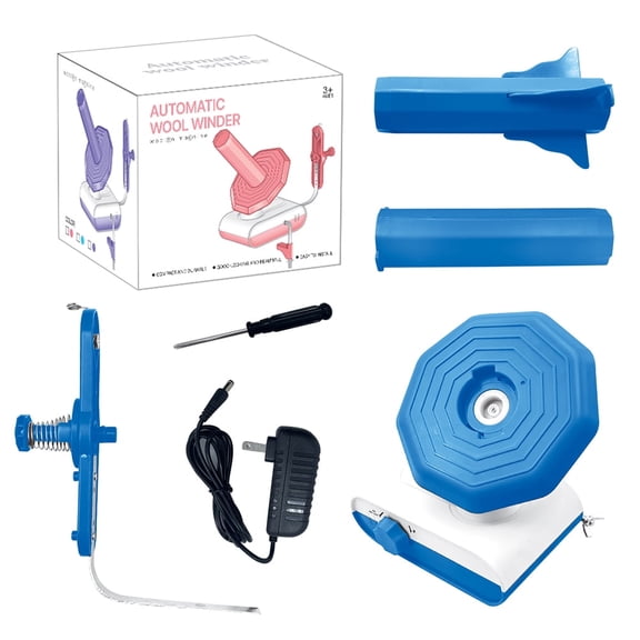 Yarn Winder,Upgraded Electric Yarn Ball Winder for Crocheting,13 oz Large Capacity,Automatic Yarn Winder Machine for Various Types of Yarn (Blue)