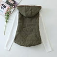 thumbnail image 3 of Lindreshi Winter Vests for Women Women Solid Short Outerwear Cotton Jackets Pocket Loose Stand Vest, 3 of 6