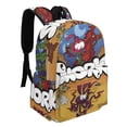 thumbnail image 2 of Los Snorks-theme Backpack, Campus style schoolbag Bookbag with Adjustable Shoulder Straps And Large Zip Compartment, Unisex Travel Bags.42x30x15cm, 2 of 6