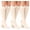 6 Pairs Cream, variant on Women's Knee High Socks Trouser Socks, Stretchy Soft Thin Material (White - 6 Pairs, Socks Size 9-11, Fit Women's Shoe Size 4-10.5)