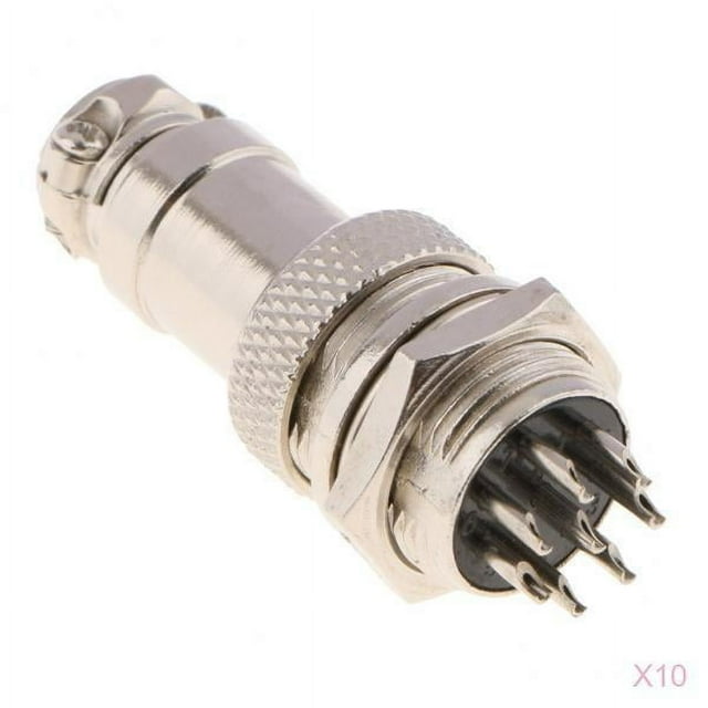 GX16-8pins Conector de aviación circular de montaje en panel de aleación de zinc Conector 10Pack