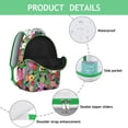 thumbnail image 5 of Small Floral Print Students Backpack Lightweight and Multifunctional School Bag with Romantic Rose and Peony Pattern, Ideal for Gym, Camping, and Daily Use, 5 of 5
