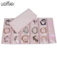 thumbnail image 3 of Portable Large Travel Jewelry Roll Bag Pendant Necklace Bracelet Chain Storage Carrying Case Watch Bangle Ring Earring Organizer G Necklace roll bag, 3 of 6