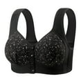 thumbnail image 2 of Dxzfnsa Bras for Women Front Closure Bra for Women No Underwire Back Support Plus Size Full Coverage Bra (Black,XXL), 2 of 9
