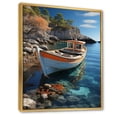 thumbnail image 2 of Designart "Island Odyssey Greece Greek wall art I" Nautical & Beach Floater Framed Canvas Wall Art, 2 of 7