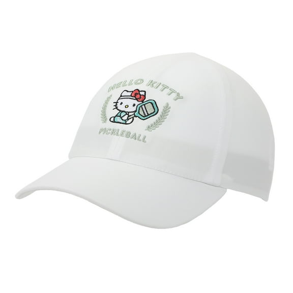 Hello Kitty Pickleball Elite Flex Women's White Unstructured Baseball Cap