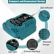 thumbnail image 3 of Portable Mini Battery Charger for 18V Li-Ion Battery for BL1415 BL1420 BL1815 BL1830 BL1840 BL1860 EU Plug, 3 of 5