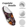 thumbnail image 5 of Goofa Halloween With Skull Print Womens Mens Cotton Lightweight House Slippers , Washable Home Slippers,Indoor Comfy Bedroom Cozy Slippers-39/40, 5 of 7