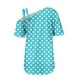thumbnail image 4 of Tops de Ajuste Suelto para las Mujeres Moda Impresa Doble Suspensión Manga Corta Top Suelto, Blusa Casual Ligera, 4 of 5
