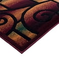 thumbnail image 5 of Handcraft Rugs-Modern Contemporary Living Room Rugs-Abstract Carpet with Geometric Swirls Pattern-Burgundy/ Beige/Ivory/Chocolate 5x7 feet, 5 of 7