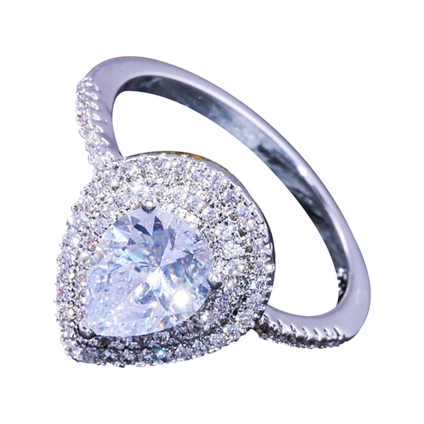 Anillos para mujer, regalos para mujer, talla 6-10, impresionantes joyas con forma de gota de agua, regalo de novia, el anillo