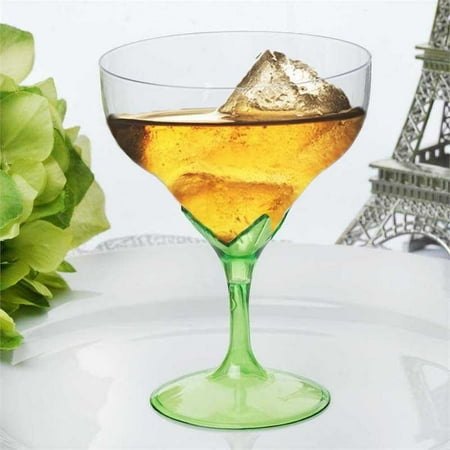 Blue Crystal Goblet - Efavormart 30 Pcs Disposable Clear Plastic Champagne Goblet for Wedding Birthday Party Banquet Events Cocktail Cups