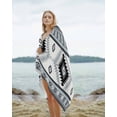 thumbnail image 2 of Brown Beige Boho Beach Towels Oversized Super Absorbent, Southwestern Ethnic Abstract Geometric Lightweight Bath Towel Quick Dry Sets For Bathroom/Pool/Rv Camping/Beach Play/Gym Room/Picnic 35"x70", 2 of 8