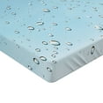 thumbnail image 2 of Ambesonne Blue Fitted Sheet, Heart from Droplets Rain, Twin Size, Blue, 2 of 3