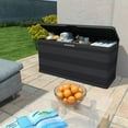 thumbnail image 1 of vidaXL Garden Storage Box Black 117x45x56 cm, 1 of 5