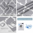 thumbnail image 4 of Moroccan Grey Blackout Curtains for Bedroom/Living Room, Thermal Insulated Kitchen Curtains, Modern Abstract Geometric Minimalist Grommet Darkening Window Treatment Drapes 52"x72"x2, 4 of 8