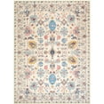 thumbnail image 2 of Wondo 4x6 Vintage Bohe Washable Beige Area Rug for Living Room, Bedroom, Dining Room, Office, Nursery Anti-slip Easy Care Carpet, Ultra-thin Stain Resistant Indoor Low Pile Carpet, 2 of 8