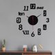 thumbnail image 2 of Reloj de pared silencioso de bricolaje, espejo adhesivo, decoración de oficina en el hogar, sin marco, 50x50cm, Negro, 2 of 7
