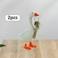 thumbnail image 2 of Minibee Desk Goose Key Holder - Funny Resin Desktop Goose Statue, 6.5" Kawaii Duck Figurine Keychain Hanger - Adorable Office Decor, 2 of 14